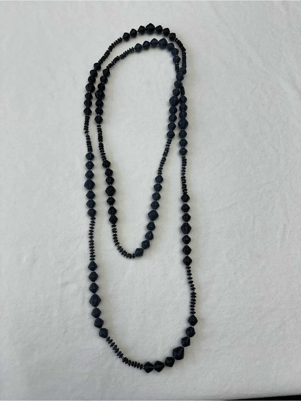 Noonday Collection Fair Trade Paper Bead Necklace in Blue